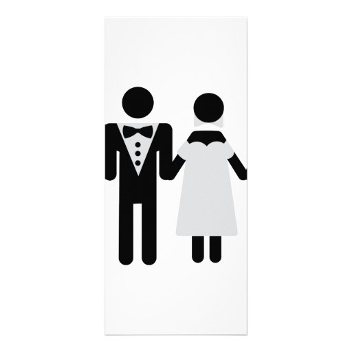 icône nuptiale de couples carte double en  couleur