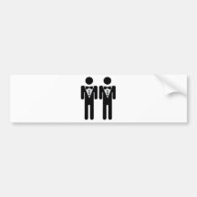 icône nuptiale homosexuelle de couples adhésif pour voiture