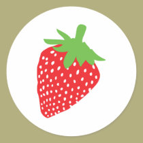 icône rouge de fraise autocollants