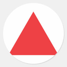 icône rouge de triangle autocollant