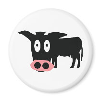 icône stupide de vache magnets