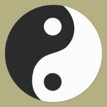 icône ying et de yang autocollants