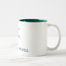 icthus, KAN HIJ EN ZAL, wanneer u niet kunt, JESUS Koffie Mok