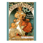 Idéal d'Alphonse (Alfons) Mucha Chocolat Cartes Postales