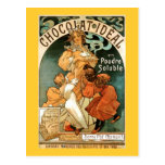 Idéal d'Alphonse (Alfons) Mucha Chocolat Carte Postale