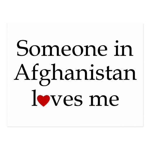 Iemand in Afghanistan houdt van me Wenskaarten