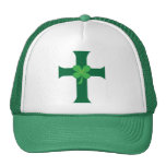 Iers kruis met klavers voor ST PATRICKS dag Mesh Petten