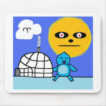 igloo de pingouin tapis de souris