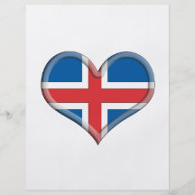 Ijslands, VERWIJDERD HART EMBOIRDERY Fullcolor Folder