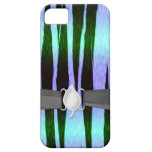 ijzig blauw dierlijk de drukpatroon van tijgerstre Case-Mate iPhone 5 hoesje