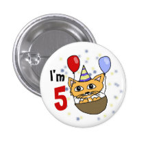 Ik ben 5 verjaardag button