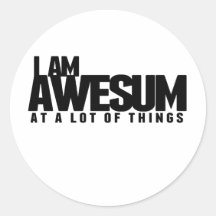 Ik ben Awesum Ronde Sticker