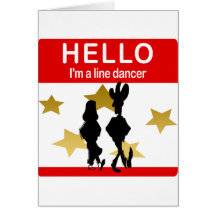 Ik ben een Danser van de Lijn Wenskaart