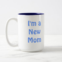 Ik ben een Nieuw Mamma. Blauw Beker