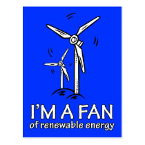 Ik ben een Ventilator van Vernieuwbare Energie briefkaarten