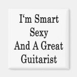Ik ben Slimme Sexy en een Groot Gitarist Koelkast Magneten