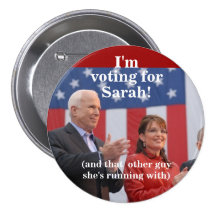 Ik ben, stemmend voor, Sarah! , (en dat ot… Speldje