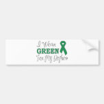 Ik draag Groen voor Mijn Neef (Groen Lint) Bumpersticker
