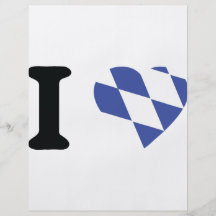 Ik houd Beieren van teken Folder Ontwerp