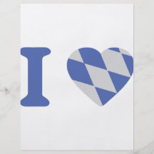 Ik houd Beieren van teken Gepersonaliseerde Folder