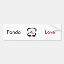 Ik houd de bumper van sticker van de Panda! Bumpersticker
