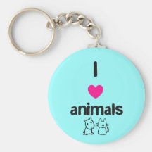 Ik houd dieren van zeer belangrijke ketting sleutelhangers