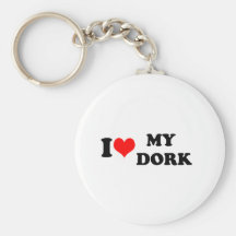 IK HOUD (HART) VAN MIJN DORK SLEUTEL HANGERS
