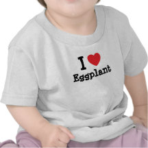 Ik houd het hart van T-shirt van de Aubergine