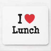 Ik houd het hart van T-shirt van de Lunch Muismatten