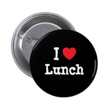 Ik houd het hart van T-shirt van de Lunch Speldje