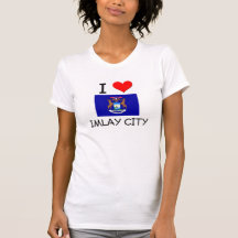 Ik houd Imlay van Stad Michigan Tshirt