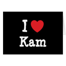 Ik houd Kam hart van T-shirt Wenskaarten