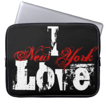 Ik houd Laptop van New York van Koker Laptop Sleeves
