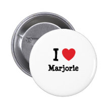 Ik houd Marjorie hart van T-shirt Speldje