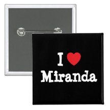 Ik houd Miranda hart van T-shirt Button