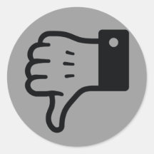 Ik houd niet van het Duim onderaan Sticker