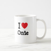 Ik houd Onie hart van T-shirt Beker