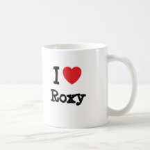 Ik houd Roxy hart van T-shirt Mok