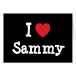 Ik houd Sammy hart van T-shirt Wenskaarten
