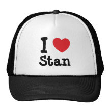 Ik houd Stan gepersonaliseerde hart van douane Trucker Petten