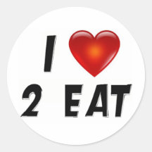 Ik houd van 2 eet sticker
