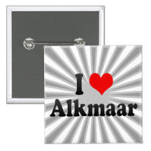 Ik houd van Alkmaar, Nederland Speld Button