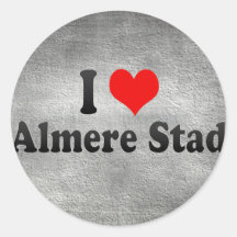 Ik houd van Almere Stad, Nederland Ronde Stickers
