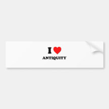 Ik houd van Antiquiteit Bumpersticker