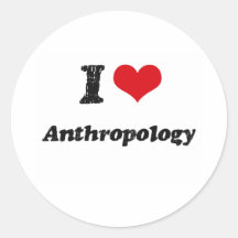 Ik houd van Antropologie Ronde Sticker