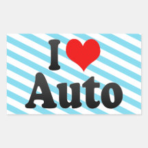 Ik houd van Auto Rechthoekige Stickers