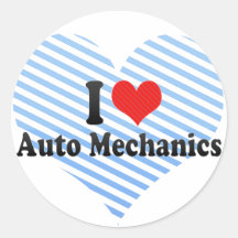 Ik houd van AutoWerktuigkundigen Stickers