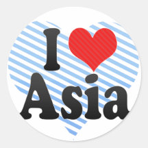 Ik houd van Azië Sticker