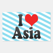 Ik houd van Azië Sticker