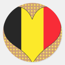 Ik houd van België Ronde Stickers